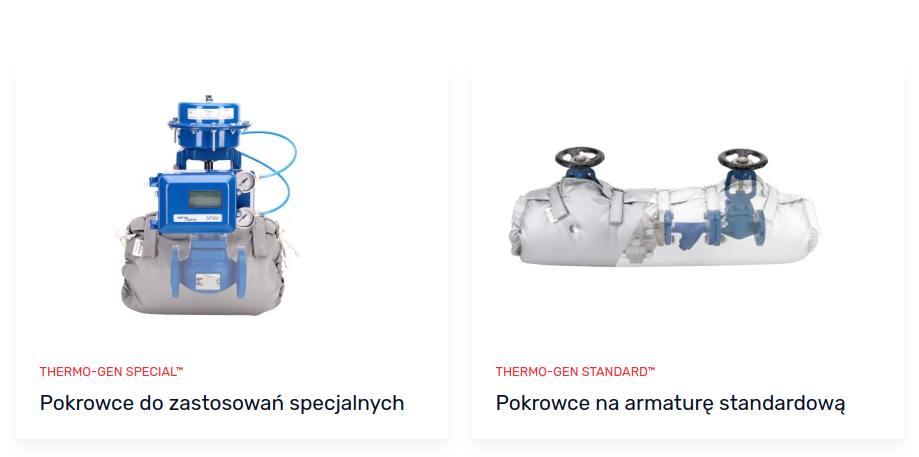 Materace termoizolacyjne na armaturę standardową i specjalną